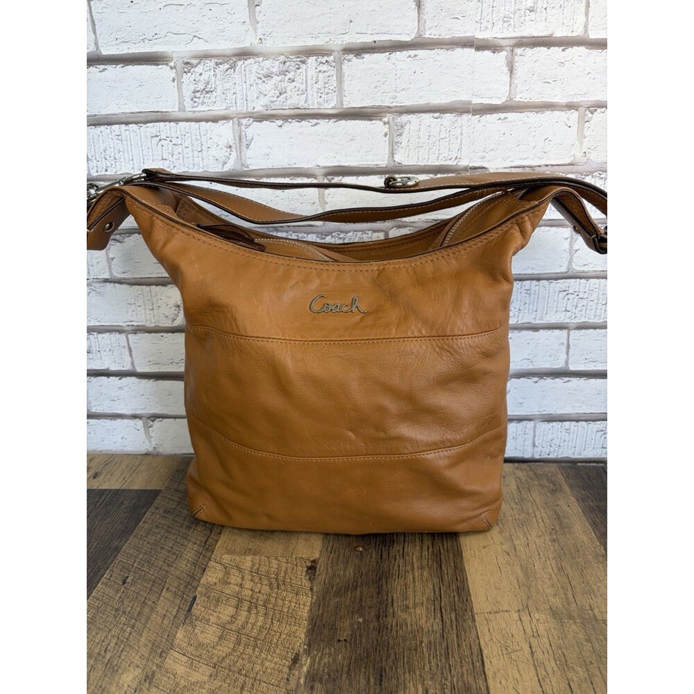 Coach Caramel Cognac Buttery Leather Large Saddle Messenger Bag F17116 Excellent